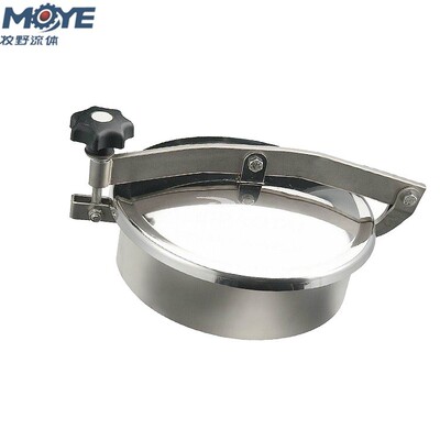 牧野厂家生产不锈钢镜面椭圆快开卫生级人孔储罐发酵罐用人孔盖