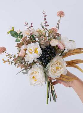 手札墙手饰岸墙拂春风捧家挂婚庆柳花厂花束cf01421仿真家居