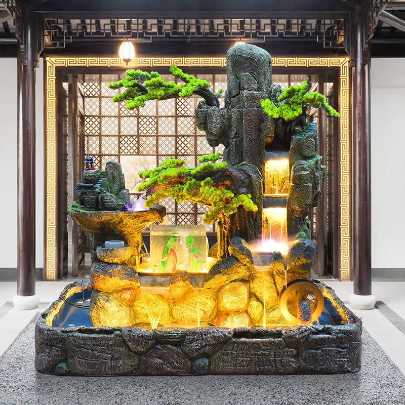 双面内大型假山水泉户外庭喷院花园DVL鱼池景观室阳流台公司落地