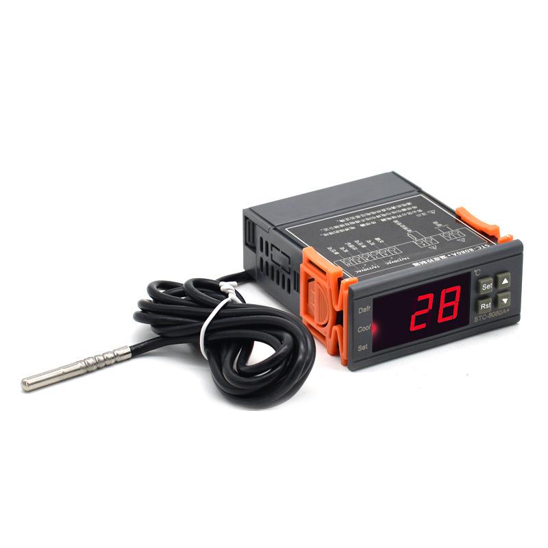 智能数显制冷化霜温控器 蛋糕柜冷藏柜 电子式温控开关STC-8080A+