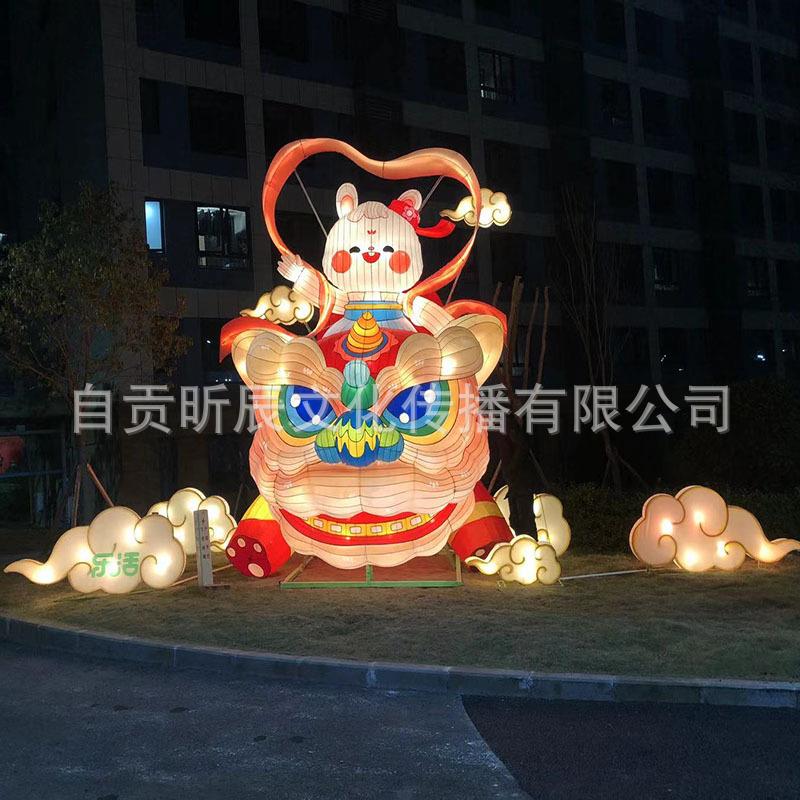 户外蛇年新年花灯展示节日彩灯亮化灯组景区公园庆典迎春新春彩灯