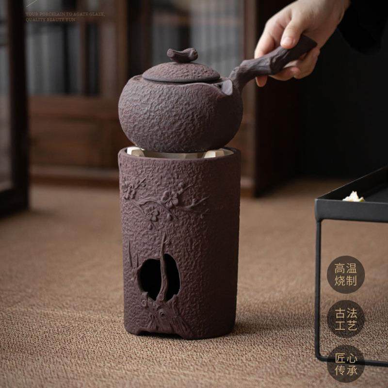 粗陶中炭炉茶炉酒精炉家用户外煮烧茶瓷煮茶炉式碳BH--TL00火陶木