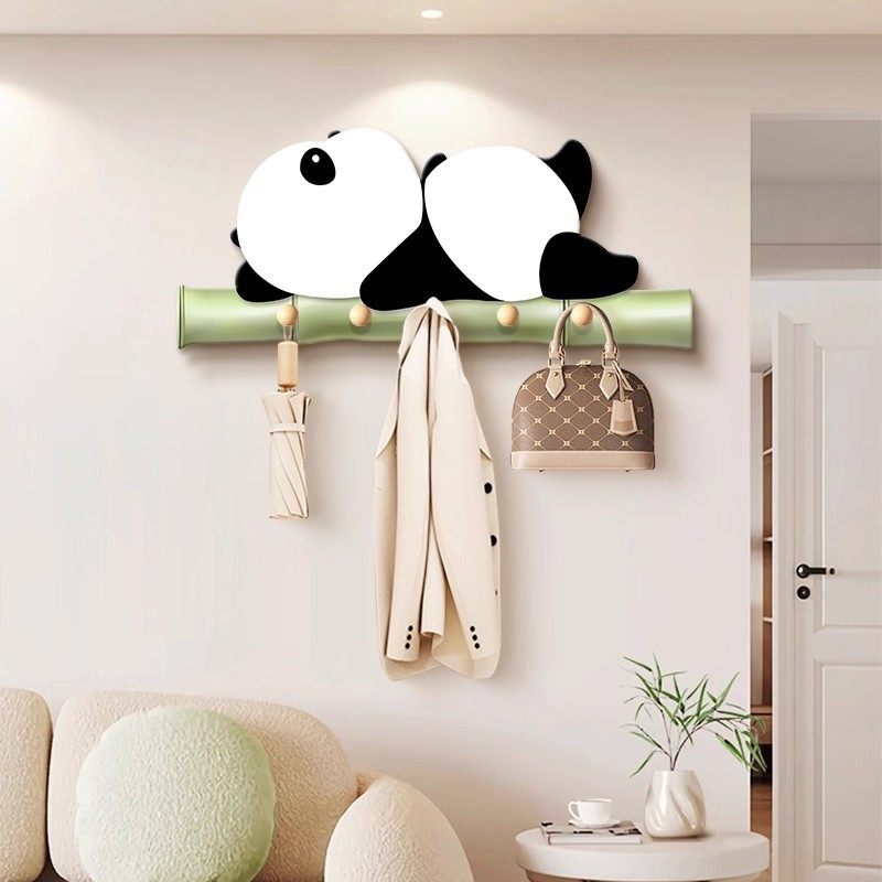 奶油风玄关装饰挂钩电视墙衣帽钩打孔挂架入户门钥匙收纳墙壁挂饰,收纳整理,挂钩/粘钩,淘宝优惠券,粉丝福利购,淘宝优惠卷