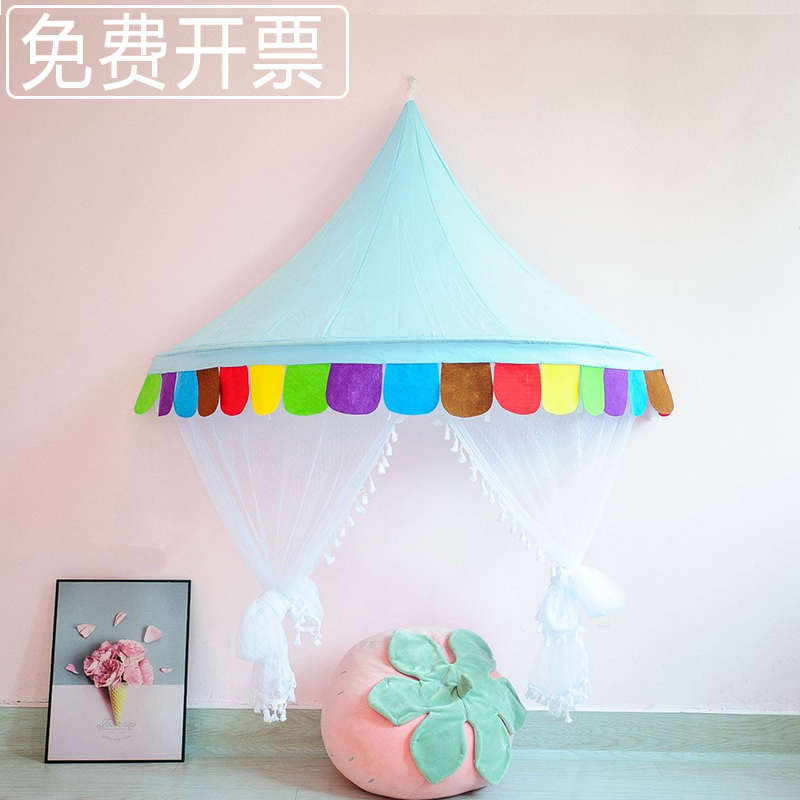儿童帐篷幼儿园读书角娃娃家区域材料室内游戏屋吊顶半月阅读角