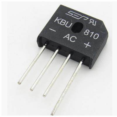 KBU810整流桥 全新 8A 1000V扁桥【5祇4元】