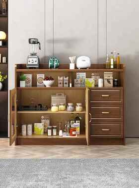 中式简约柜实木餐28917边柜靠墙客厅橱柜茶水柜厨酒柜柜房子收纳