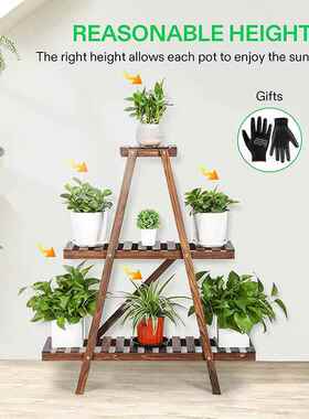 室内花架实木客厅多肉面植物架多层盆置物地架阳台绿植DVY花花盆