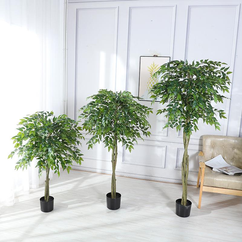 北欧仿真树假榕树盆栽室内植物酒店商场落地客厅绿植造景装饰摆件