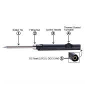 65W恒温可调 电烙铁 DC5525接口 含电源适配器 SH72 24V 便携式