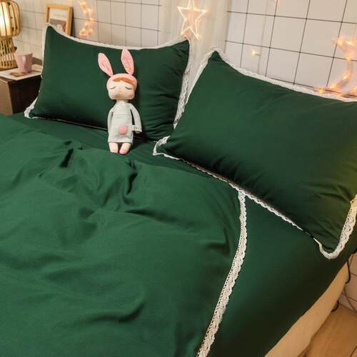 正品清仓 is纯色件套精梳棉n被套床单床上四用品学生宿件舍单人床