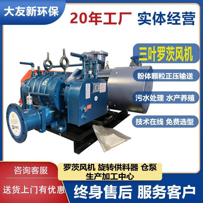 防腐耐高温废水处理大型三叶式罗茨风机回转窑流化罗次式鼓风机