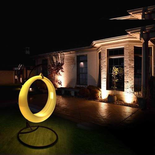 LED户外发光秋千网红庭院室外吊椅夜光民宿摇椅创意灯光太阳能