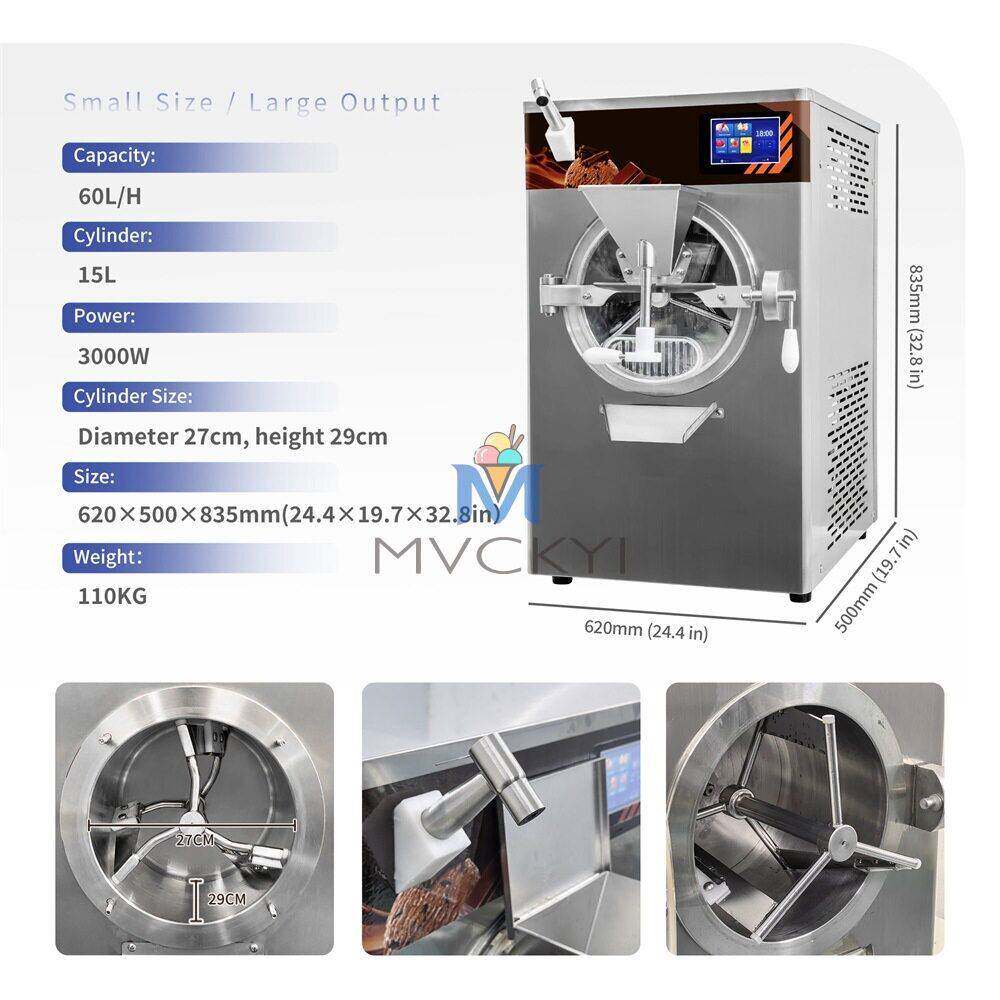 明毅10功能全自动摆摊用冰淇淋机大产量小型台式Gelato冰激凌机