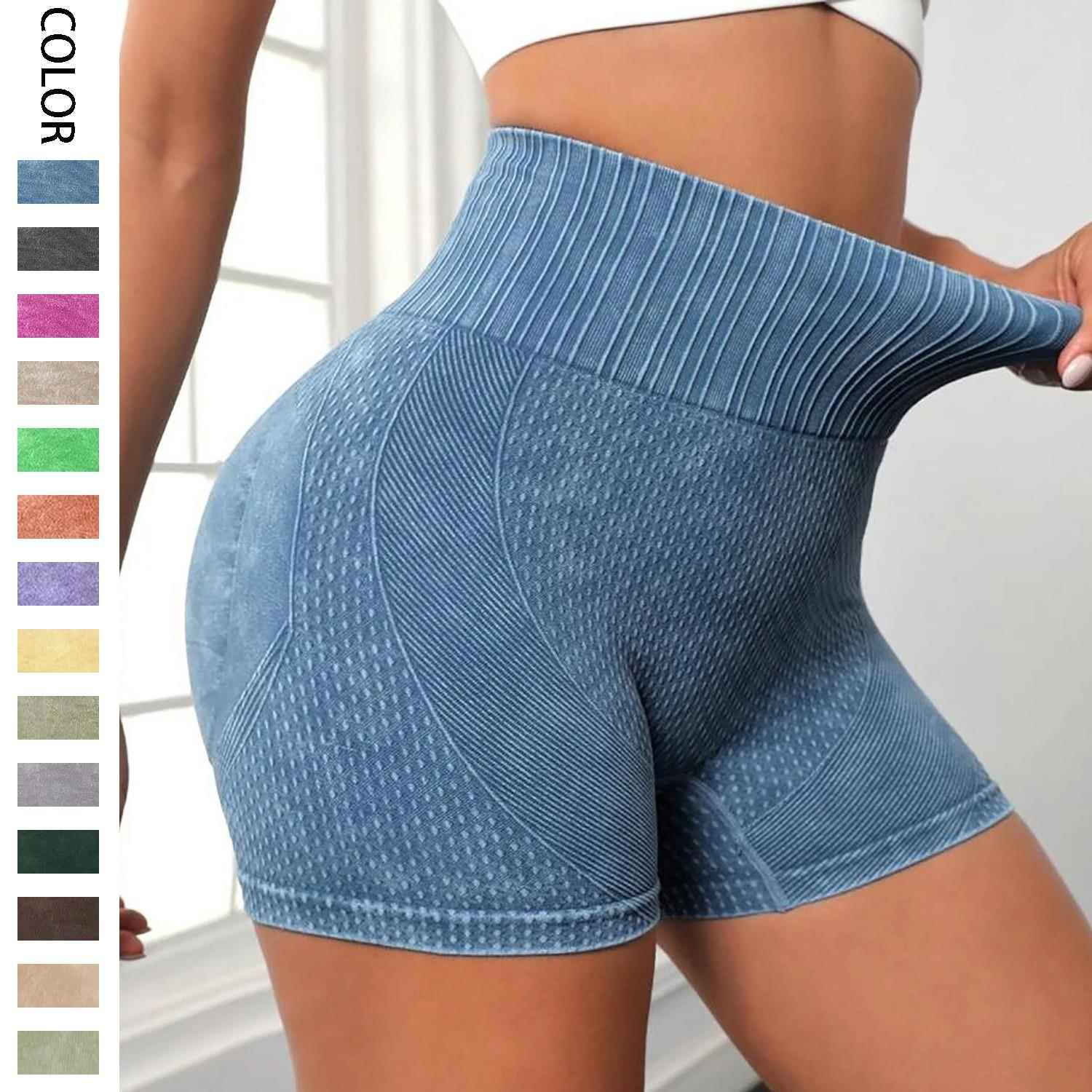 shorts high sports waist sports shorts hip running washed