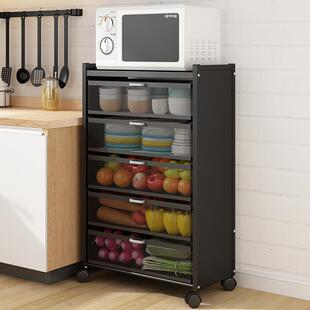 厨房蔬菜置物架落地多层抽屉式菜篮子收纳架多功能放水果储物柜子