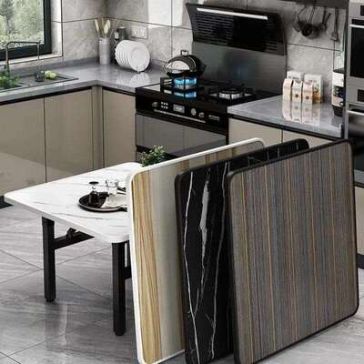 折叠桌正方形市吃饭摊桌子可折叠地桌MTJ夜饭餐桌出租屋馆多功能