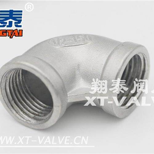 304不锈钢90度弯头 双外丝螺纹连接管件ISO4144 NPT