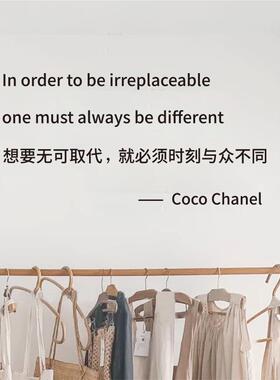 简约ins风英文字贴服装
