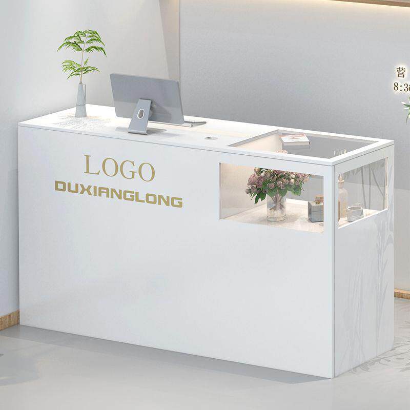 前台接待台收银台吧台现代小型店铺服装店理发店女装店收银柜简易