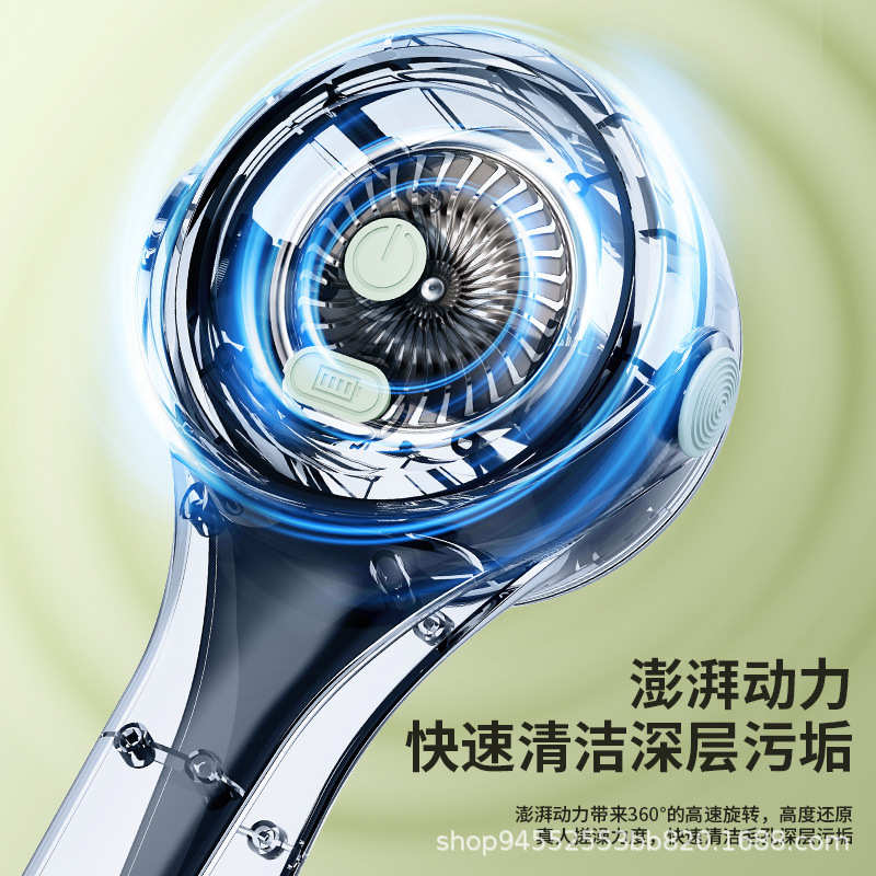 爆款长柄电动洗澡刷搓泥按摩刷子搓澡仪全自动搓背沐浴刷