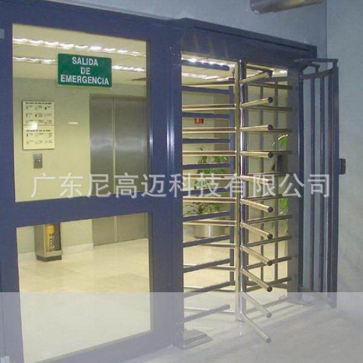 广州车站员工通道进出门禁自动旋转门不锈钢栅栏杆单双向出入口机
