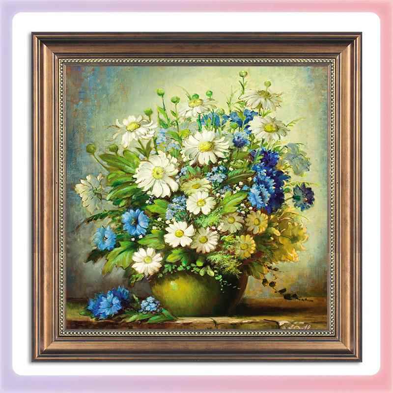 床Y3式K美式餐厅装饰画客厅壁画卧室头挂画欧花卉仿油画饭厅F76T8