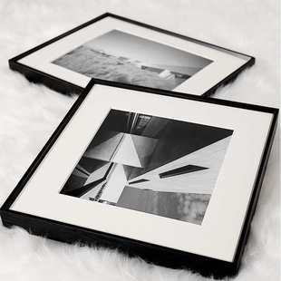 展览级窄边铝合金相框厚无酸卡纸装裱画框摄影作品艺术微喷会展框