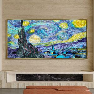 OTHER梵高星空装饰画客厅沙发背景墙挂画轻奢高级感饭厅卧室壁画