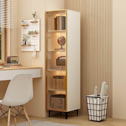 卧室客璃厅储物柜带门柜墙角转角纳柜收柜拐角630置物架玻展示柜