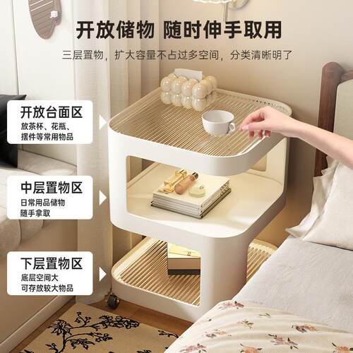 边简沙发边柜创意客几厅现代约小茶几床头轻奢角几BJ016808卧铁艺
