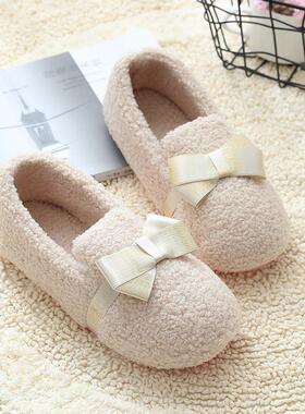 棉拖鞋女包跟秋冬季室内家居鞋厚底防滑地板居家用保暖毛绒月子鞋