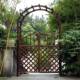 厂家直供庭院防腐实木拱门园林实木木栅栏制门拱形拱碳化ZGM木拱