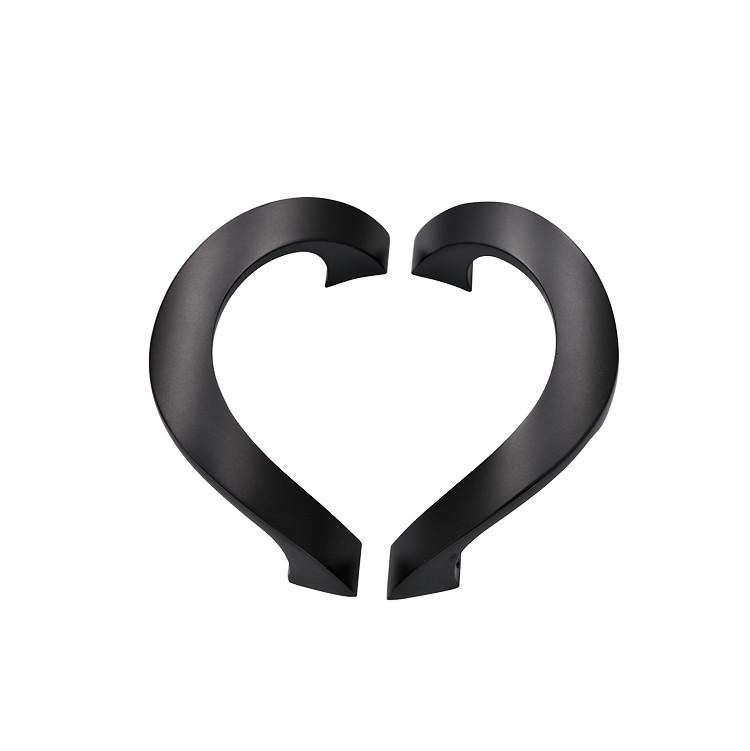 铝合金新款半圆铝实心黑色大门把手现代简约玻璃门移门拉手推拉门