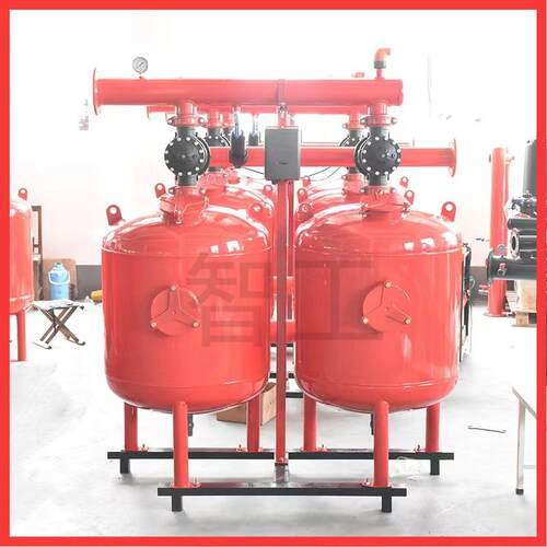 全自动卧式自清洗浅层砂过滤器 旁滤系统 PLC控制器 机电一体设备