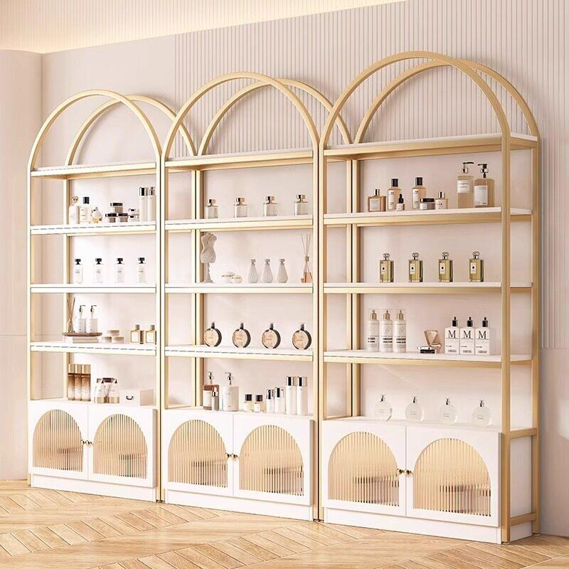化妆品展示柜产品美容院护肤品美甲陈列柜子样品多层玻璃置物货架