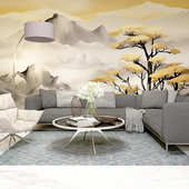 代发床头民宿酒店卧室背景墙壁纸3D视觉效果自粘PVC加厚墙纸