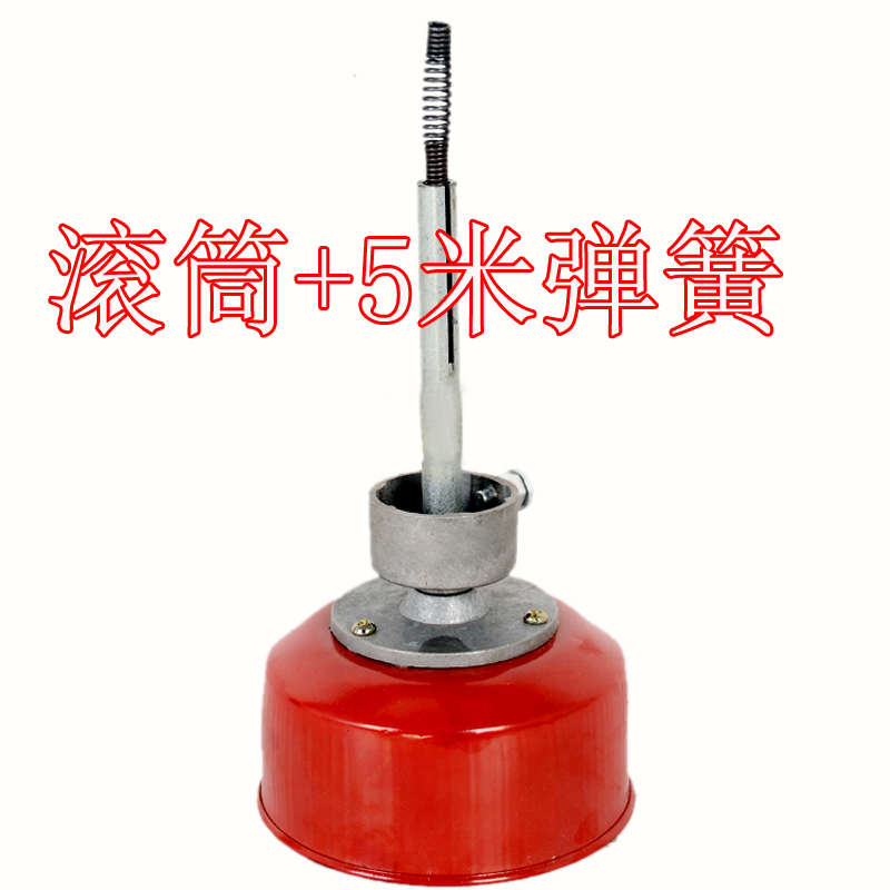 电动管道清理机配件管道疏通机滚筒葫芦小弹簧下水道清理机红桶