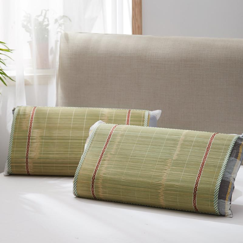 夏日凉席枕套竹枕片碳化枕头片竹席2025新款成人学生单人竹丝枕芯