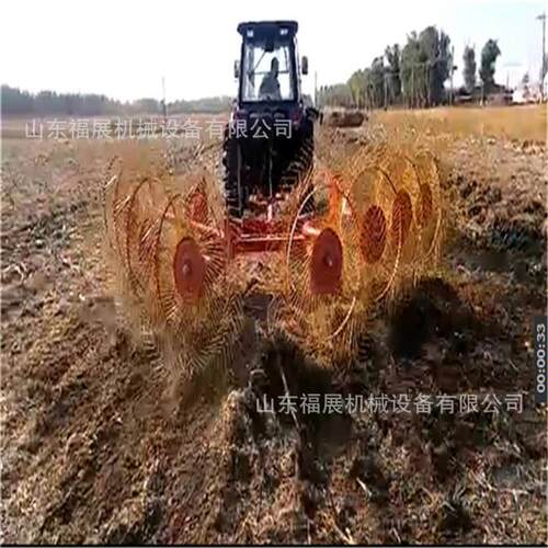 悬挂式4盘搂草机牧草秸秆指盘式搂草机农用牧草收割搂草机