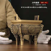 批发铜鼎鼎客厅厂家摆件家用玄关装 饰香炉双龙金属工艺黄铜