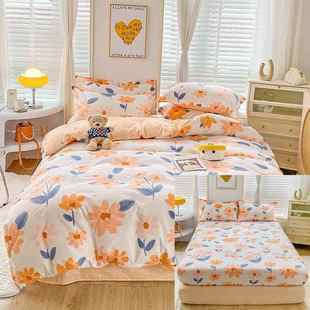 5席米四件套全棉套件双人加大1.8床罩 梦思1. 正品 m纯棉单人床笠款
