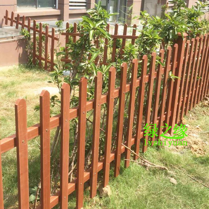 塑钢木色栏杆仿塑木栅栏庭院围墙围栏变压器篱笆绿化带护栏木纹色