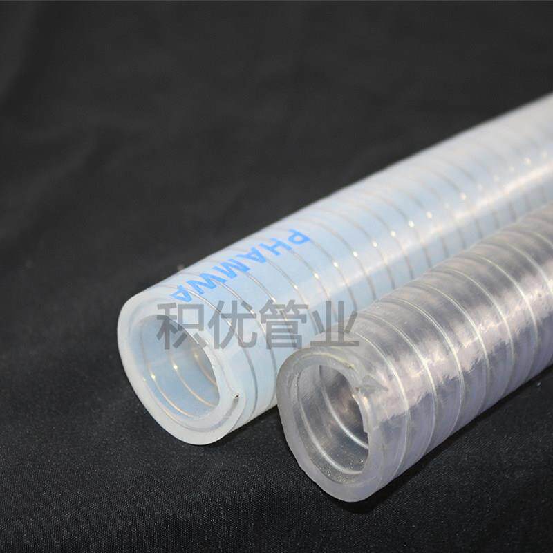 医用食品级矽胶软管耐高温高压夹布钢丝管内径38mm规格齐全可定制