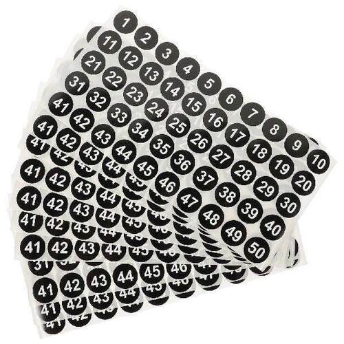 10 Sheets Number Stickers Small Numbers Tag Paper Classroom