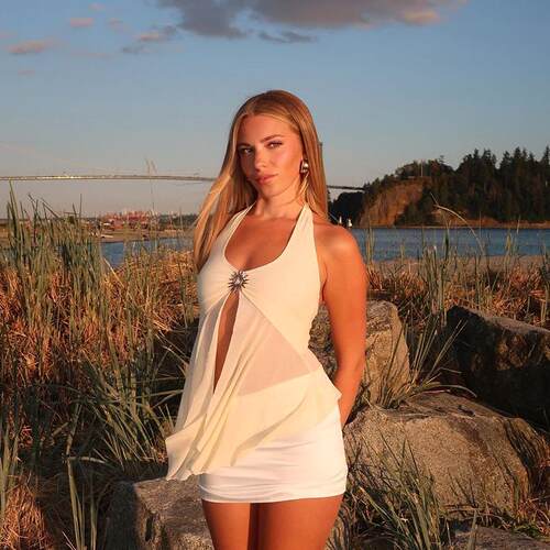 Women Sexy Sleeveless Halter Tops Summer Chic Tie Up F