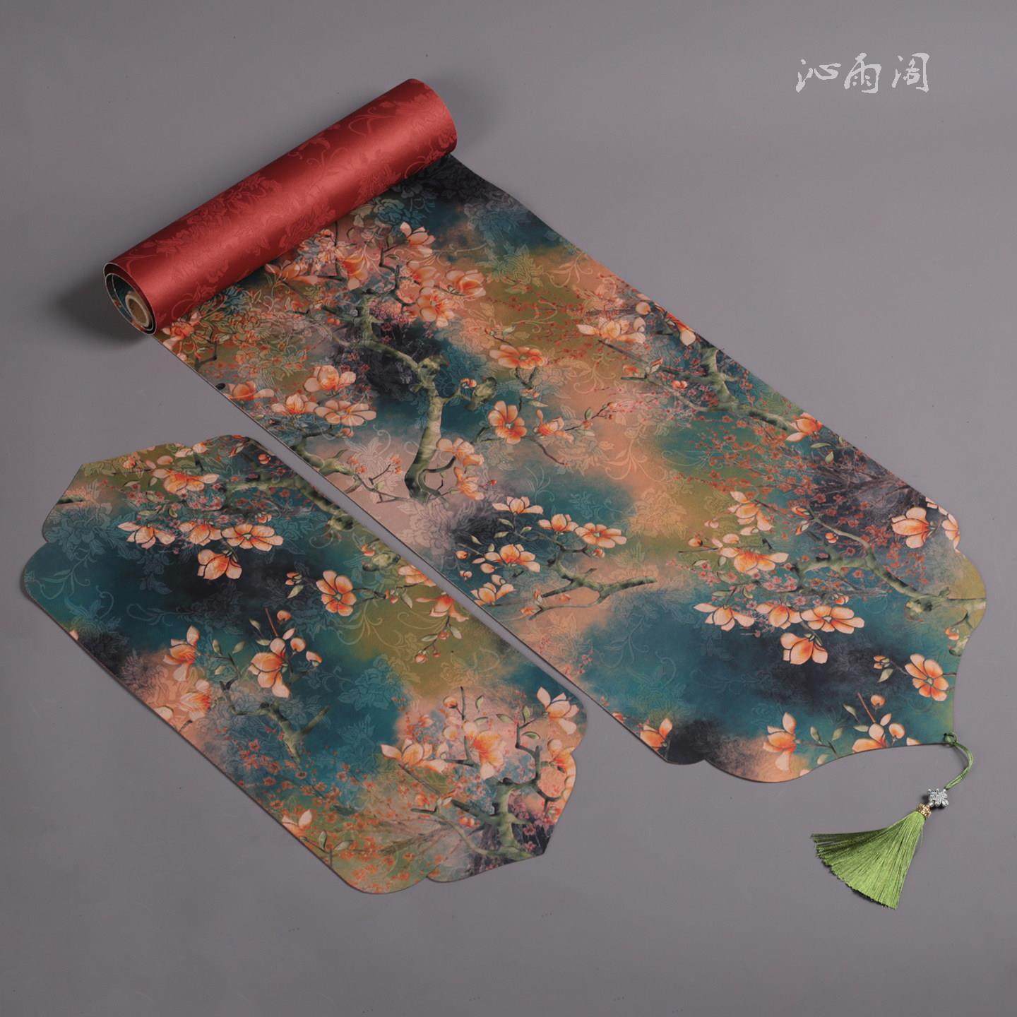 喜上眉梢双面防水茶席锦缎主人席茶桌隔热杯托垫国风刺绣牡丹桌旗,居家布艺,茶席,淘宝优惠券,粉丝福利购,淘宝优惠卷