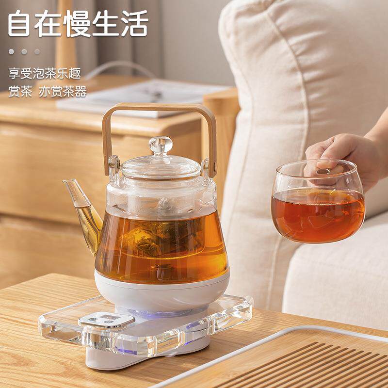 全自动底部上水电热水壶泡专用茶煮蒸保温水晶底座茶台一体烧水壶