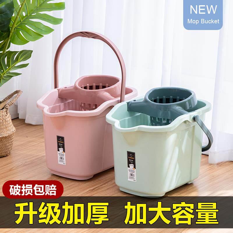 加厚带轮子地拖桶家用手动挤水桶手提桶拖地塑料旋转拧水墩布桶77