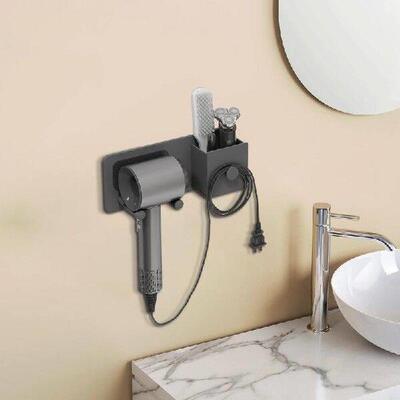 Hair Dryer Rack Adhesive Blow Dryer Holder Bathroom