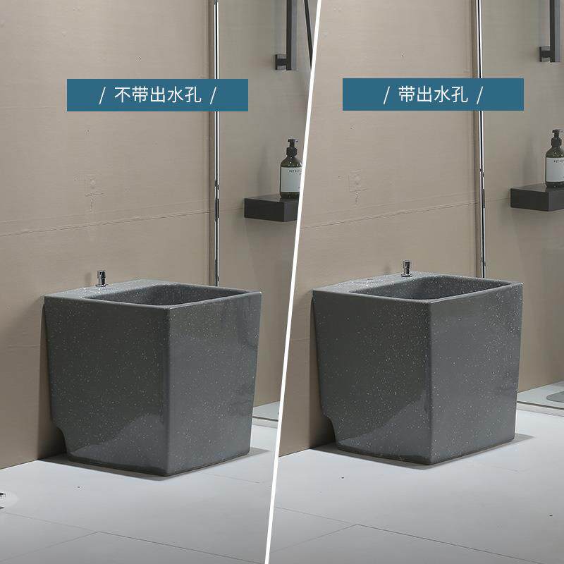 拖把池家用阳台彩色2023新款墩布盆洗落地式洗脚池陶瓷户外卫生间